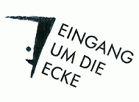 logo Eingang um die Ecke.